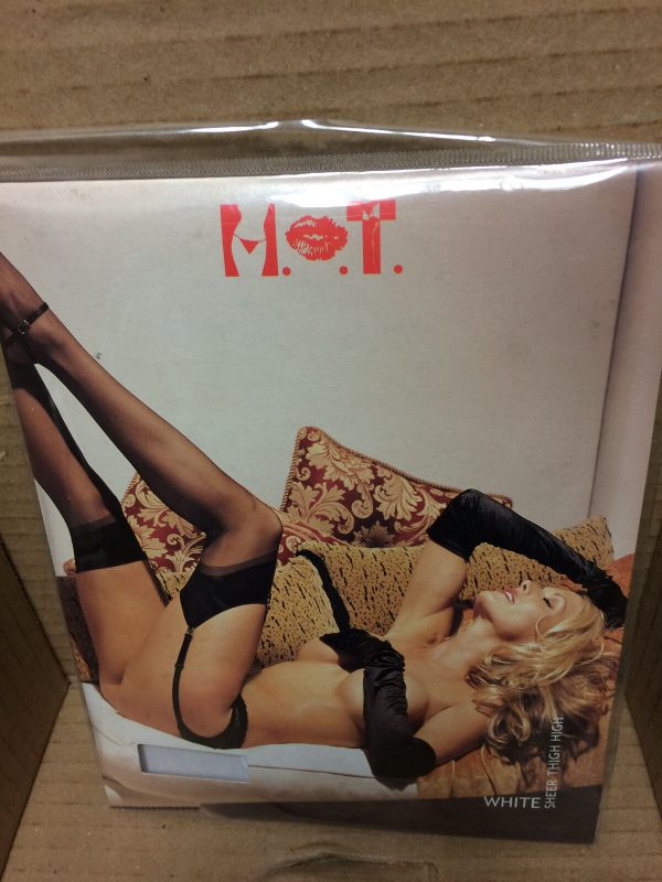 Shirley Of Hollywood 90024 WHITE Sheer Stockings Hosiery OS - Image 3