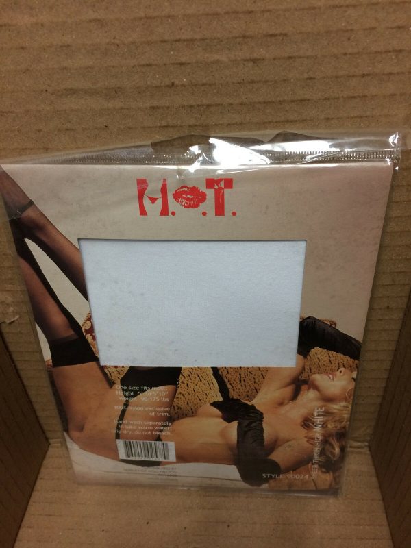 Shirley Of Hollywood 90024 WHITE Sheer Stockings Hosiery OS