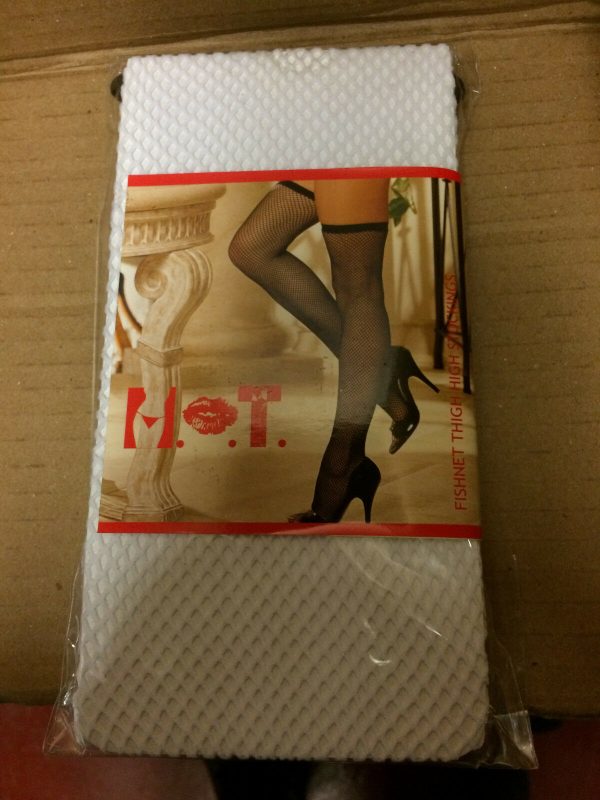 Shirley Of Hollywood 90055 WHITE Fishnet Stockings OS - Image 5