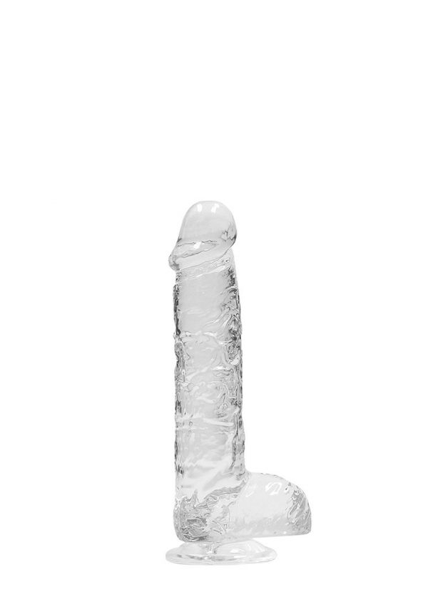 Real Rock Crystal Clear 6" Realistic Dildo With Balls Transparent - Image 4