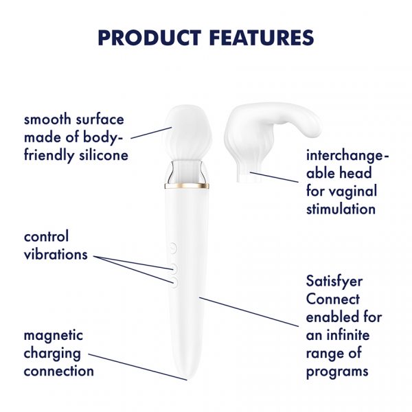 Satisfyer Double Wand-er White including Bluetooth & App - Image 3