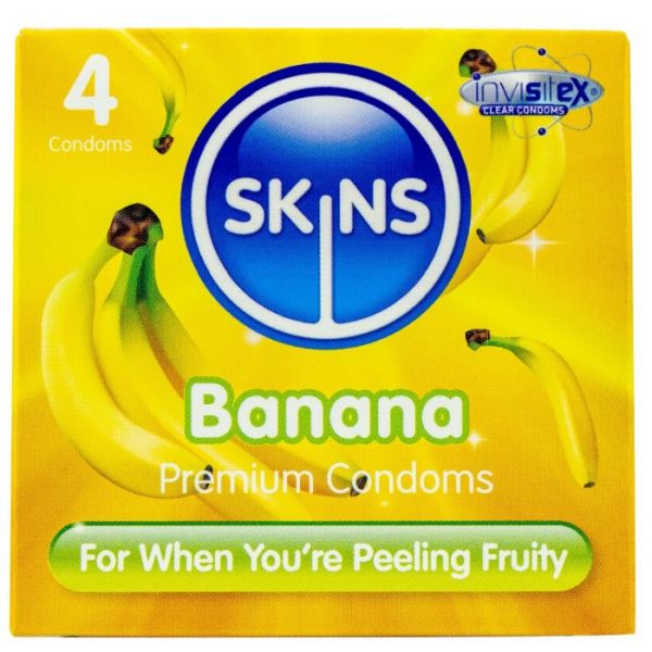 Skins Condoms Banana 4 Pack International 1 - Image 2