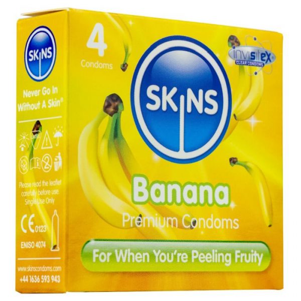 Skins Condoms Banana 4 Pack International 1 - Image 3
