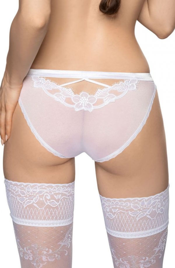 Roza Malani White Sheer Full Back Brief - Image 2