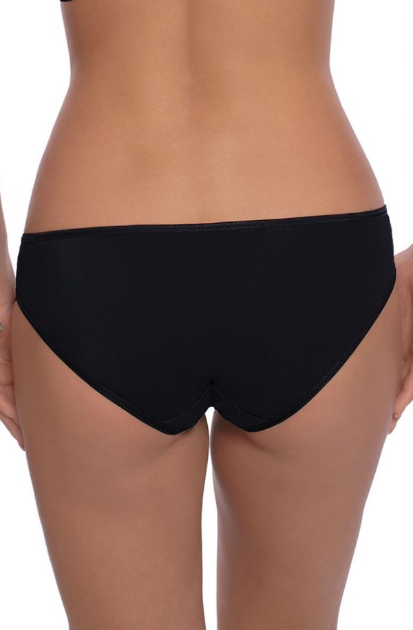 Vangelise Embroidered Full Back Brief Black