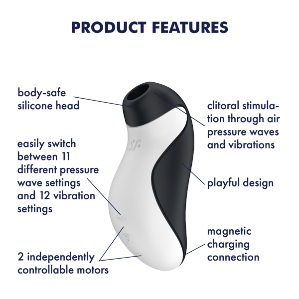 Satisfyer Orca Waterproof Silicone Double Air Pulse Vibrator - Image 3