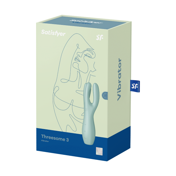 Satisfyer Threesome 3 Soft Silicone Vibe Mint - Image 3