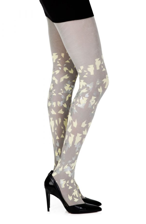 Zohara “Confetti” Grey Print Tights