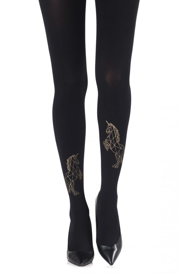 Zohara “Magic Dance” Gold Print Tights